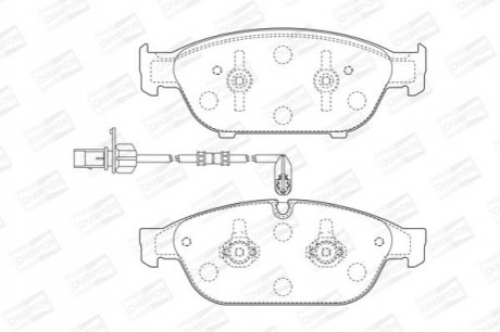 Гальмівні колодки передні Audi A6, А7, А8 CHAMPION 573381CH