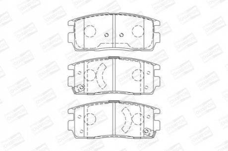 Гальмівні колодки задні Opel Antara / Chevrolet Captiva CHAMPION 573386CH (фото 1)