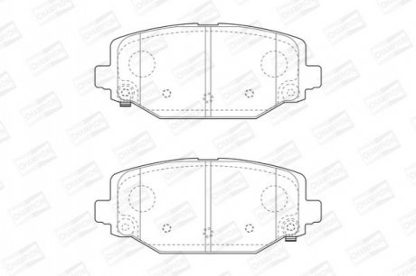 Тормозные колодки задние Fiat Freeemont / Lancia Voyager / VW Routan / Dodge / Chrysler CHAMPION 573412CH