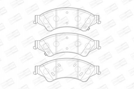 Гальмівні колодки передні Ford Ranger (2011->) CHAMPION 573449CH