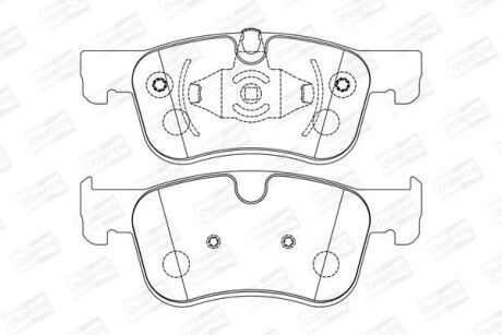CITROEN гальмівні колодки передн.C4 Grand Picaasso, C4 Picasso 13- CHAMPION 573604CH