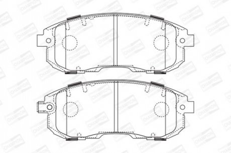 Гальмівні колодки передні Suzuki SX4 / Nissan NissanCube / Fiat Sedici CHAMPION 573646CH