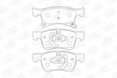 Гальмівні колодки CHAMPION 573657CH