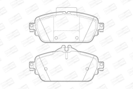 Колодки гальмівні дискові передні MERCEDES-BENZ C-CLASS (W205) 13-, C-CLASS T-Model (S205) 14- CHAMPION 573671CH (фото 1)