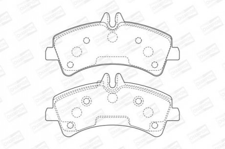 Гальмівні колодки задні Mercedes Sprinter (906) (2006->) CHAMPION 573758CH