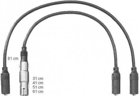 Комплект кабелів запалювання CHAMPION CLS238