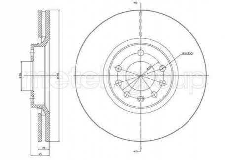 Тормозной диск пер. Vectra/Signum/Vectra 02-15 CIFAM 800-1353C