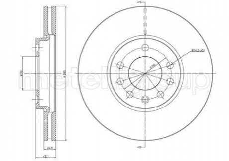 Тормозной диск перед. Astra/Croma/Vectra (00-15) CIFAM 800-608C