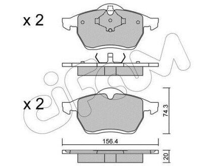 VW Гальмівні колодки передн. Sharan,Ford Galaxy,Seat CIFAM 822-279-0