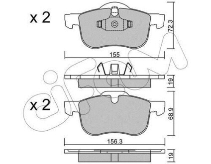 VOLVO гальмівні колодки перед. S60/80/V70/XC70 98- CIFAM 822-309-0