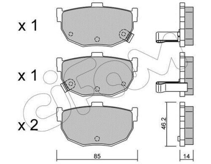 KIA Колодки тормозные задние дисковые Cerato,Hyundai CIFAM 822-362-0