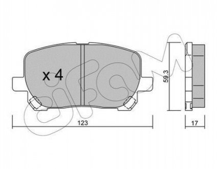 Колодки тормозные перед. Avensis (01-05) CIFAM 822-427-0