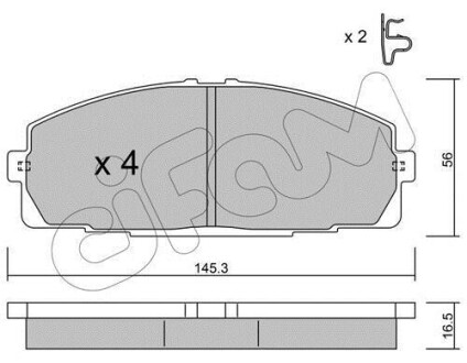 TOYOTA Тормозные колодки передн.Hiace III,IV 89-06 CIFAM 822-434-0