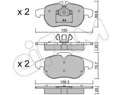 OPEL Тормозные колодки передн.Vectra C, Astra H, Zafira B FIAT Croma 05- SAAB 9-3 CIFAM 822-540-0