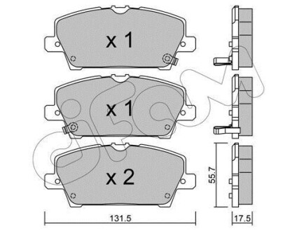 HONDA гальмівні колодки передн.Civic 06- CIFAM 822-728-0