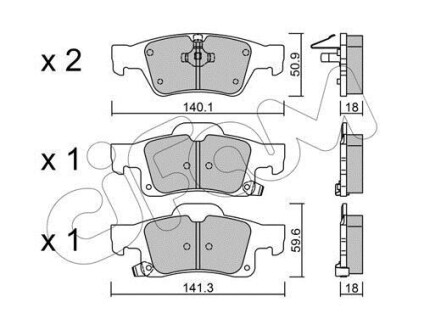 Гальм. колод. задн. JEEP Grand Cherokee 11- CIFAM 822-928-0