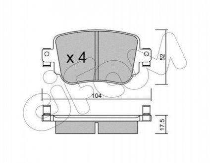 Гальмівні колодки зад. Octavia III/Sharan/Audi Q3 12- (TRW) CIFAM 822-980-0