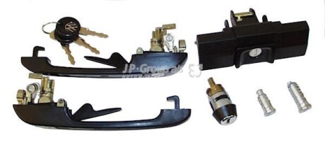 JP GROUP VW К-кт ручок передн.двері з ключами,замками Jetta 83- Classic line 1187500310