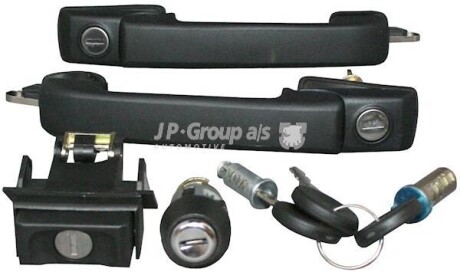 JP GROUP VW К-кт ручок передн.двері з ключами,замками Golf III 91- Classic line 1187500410