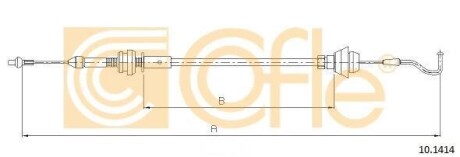 Трос акселератора Skoda Felicia 1994/10-1998/03 COFLE 10.1414