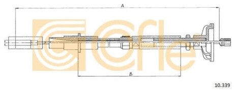 Трос зчеплення VW Golf II 1.6-1.8 83-91 COFLE 10.339