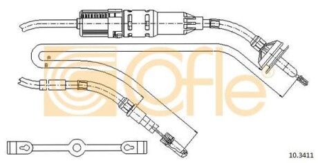 Трос зчеплення (автомат) VW Golf / Jetta Diese -91 COFLE 10.3411