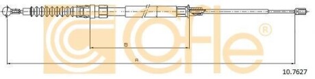 Трос ручних гальм VW Touran, 1,4-2,0, 04- COFLE 10.7627