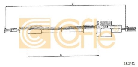 Трос зчеплення Ford Sierra Diesel 2,3 -90 COFLE 11.2432