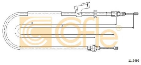 Трос ручного гальма зад. П Ford Galaxy (WA6) 2006/05-2015/06 COFLE 11.5495