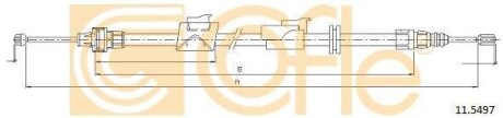 Трос ручного гальма зад. П Ford Galaxy (WA6) 2006/05-2015/06 COFLE 11.5497 (фото 1)