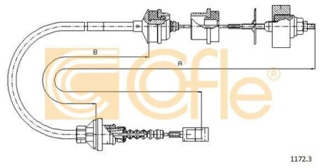 Трос зчеплення Fiat Ducato 1,9D/TD 94-01 L 1060mm COFLE 1172.3