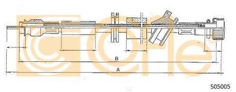 Трос спiдомера MB W124 (механiка 5-ступка) COFLE S05005