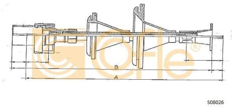 Трос спiдометра Ford Sierra 1,6-1,8 -02/93 COFLE S08026