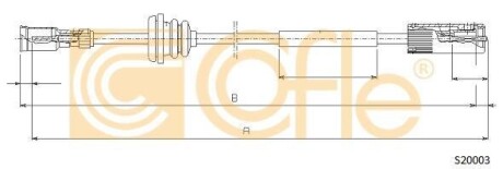 Трос спідометра Opel Astra F/ Vectra A 1.4-2.0 88-95 COFLE S20003