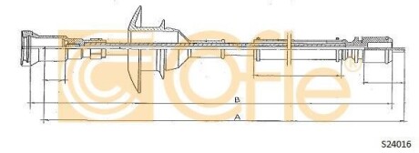 Трос спідометра Renault 5/9/11/Rapid 1.0-1.7 81-98 COFLE S24016