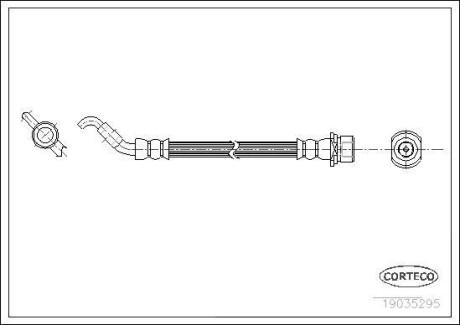 Шланг гальмівний CORTECO 19035295