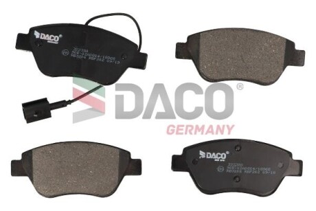 Колодки гальмівні дискові пер. Daco Germany 322380