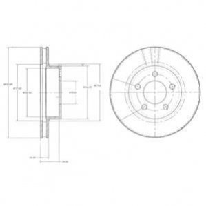 Тормозной диск Delphi BG3546