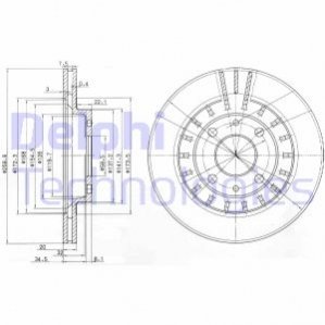 Тормозной диск Delphi BG3806