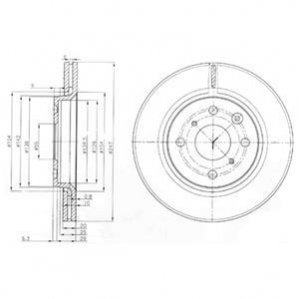 Тормозной диск Delphi BG3976