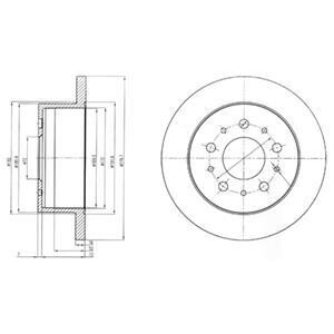 CITROEN гальмівний диск задн.Jumper,Fiat Ducato,Peugeot Boxer 06- 1400kg Delphi BG4061