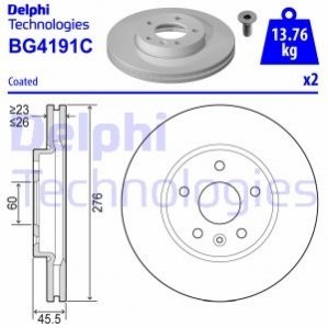 Тормозной диск Delphi BG4191-C