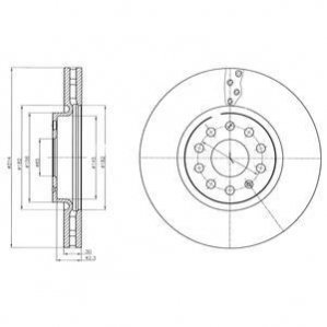 Тормозные диски крашеные Delphi BG4330C