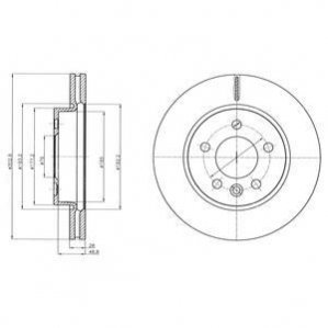 Гальмівні диски фарбовані Delphi BG4343C