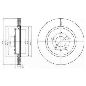 Тормозные диски крашеные Delphi BG4388C