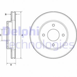 Тормозной диск Delphi BG4742C