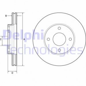 Тормозной диск Delphi BG4953C