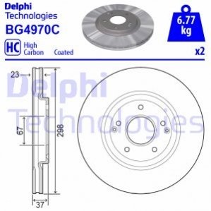 Гальмівний диск Delphi BG4970C