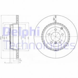 Тормозной диск Delphi BG9080C