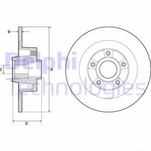 Диск гальмівний Delphi BG9135RS